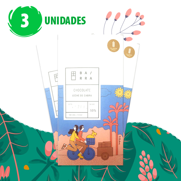 Chocolate de leche de cabra 3 unidades